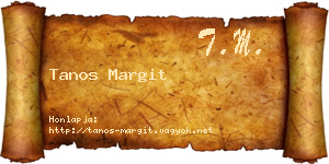 Tanos Margit névjegykártya